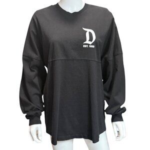 Disneyland Resort Black Spirit Jersey Long Sleeve Crewneck 100% Cotton Unisex L